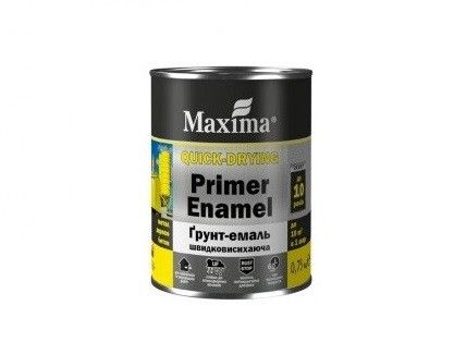 Грунт-емаль 3 в 1 швидковисихаюча сіра, ТМ Maxima 0,75 кг