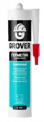 Герметик силіконовий санітарний GROVER S100 прозорий 300 мл