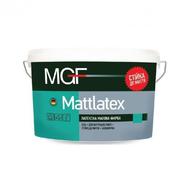Фарба MGF Mattlatex M100, 1,4кг латексна