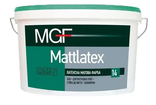 Фарба MGF Mattlatex M100, 14кг/10л латексна