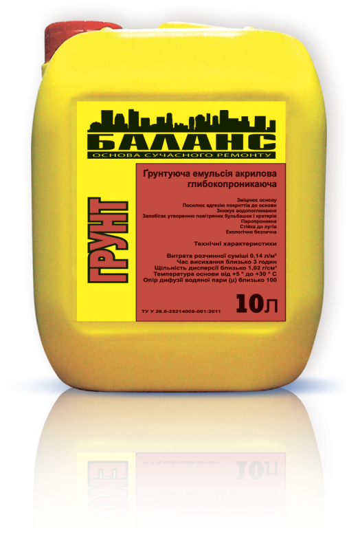ЕКО Грунт акріловий внутр/нар работ, 10л