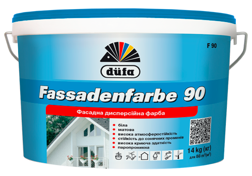 Фарба DUFA Fassadenfarbe F90, 7кг/5л фасадная