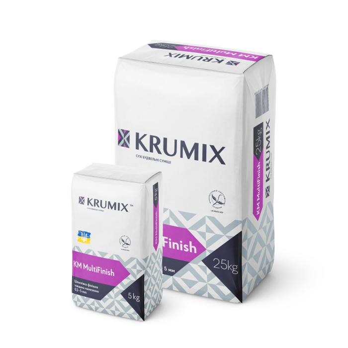 Шпаклівка КRUMIX мультіфініш, 25кг.